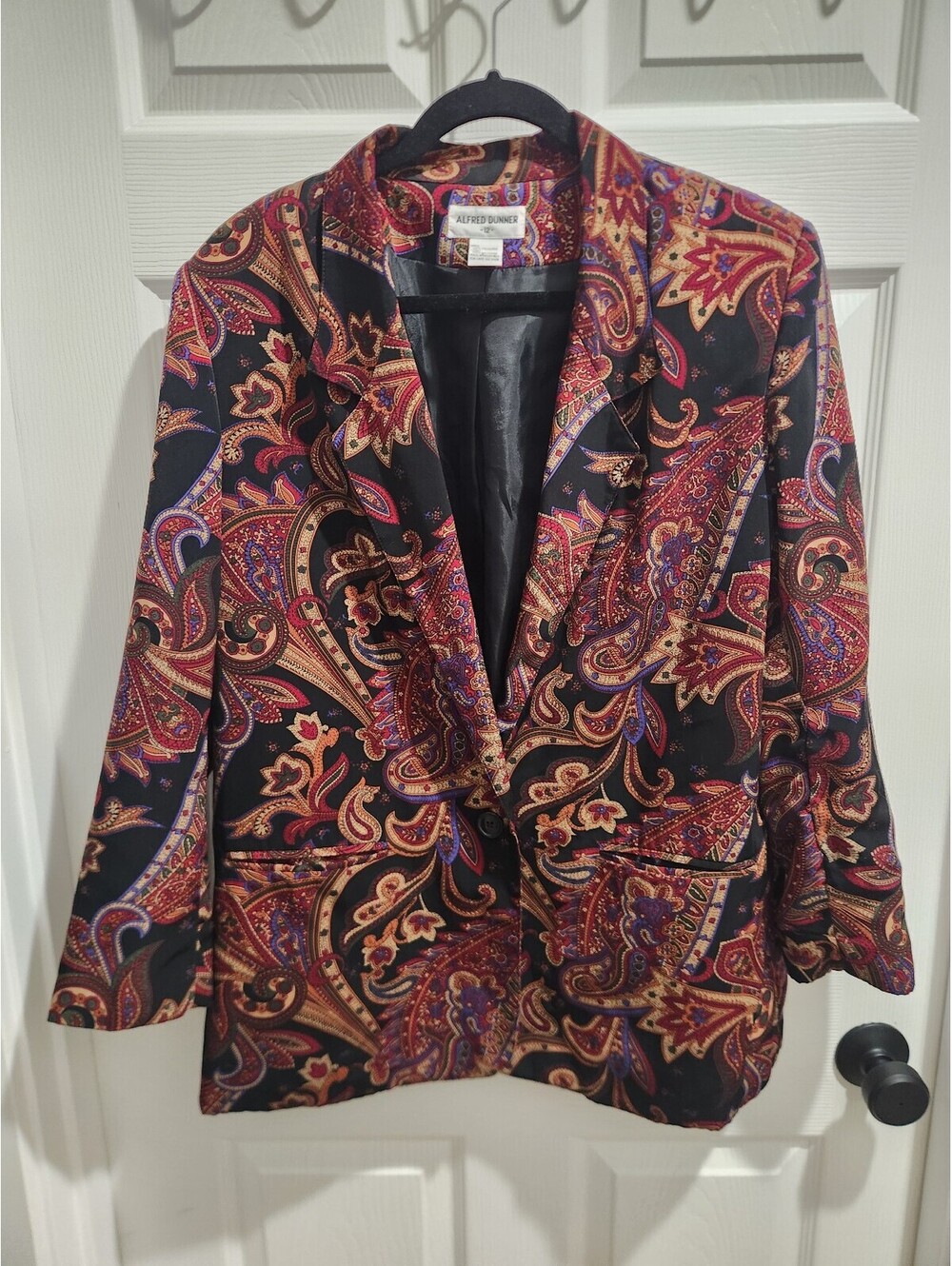 Alfred Dunner Women's Paisley Patterned Blazer Size 12
